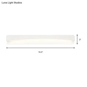 Modern LED Vanity Light Fixture - Wall Mounted Acrylic Rectangular Design in Natural White Light, 16.5"/20.5"/24.5" Wide