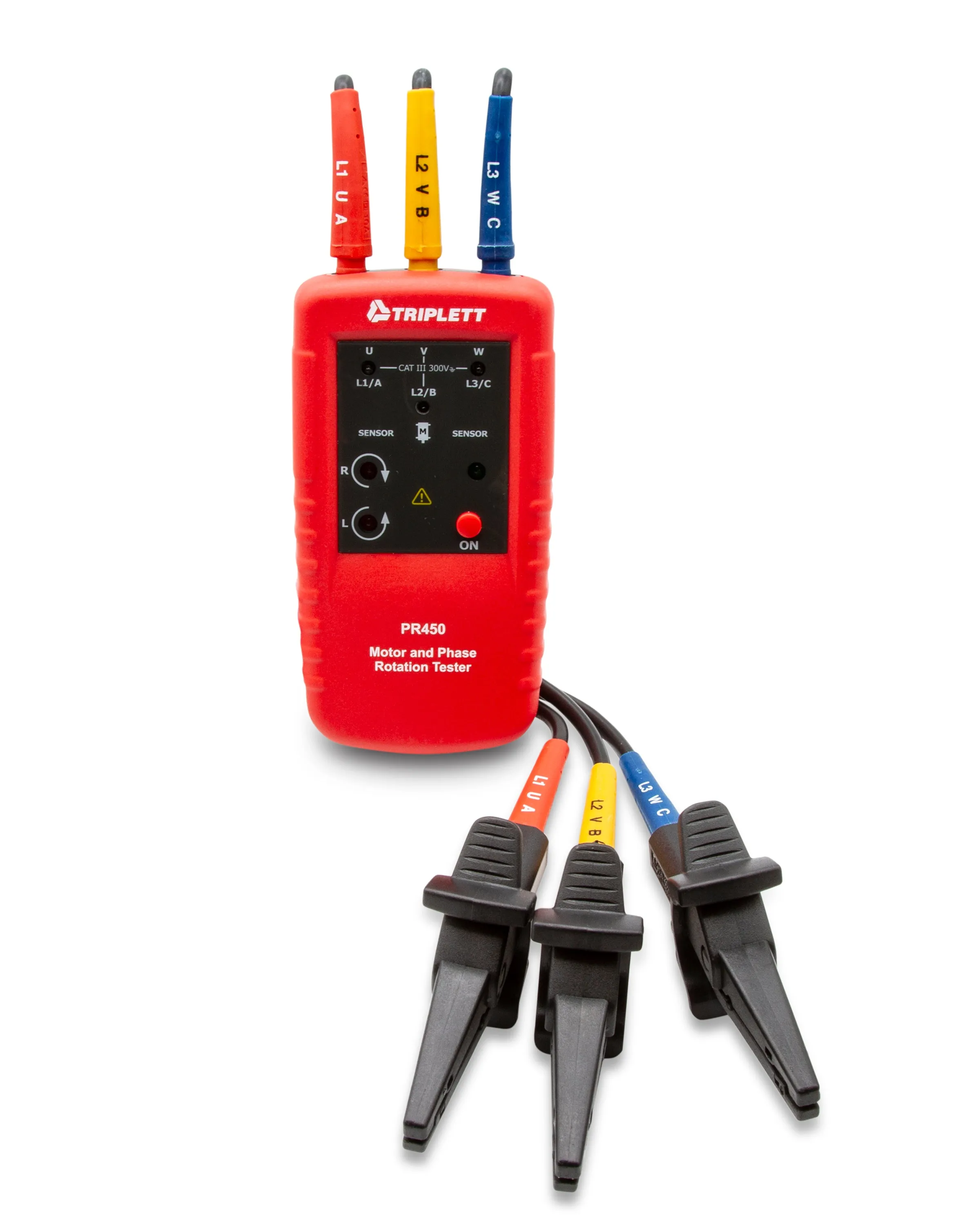 Motor and Phase Rotation Tester : Determines Correct Phase Wiring Sequence & Contact/Non-contact Motor-Rotation Direction - (PR450)