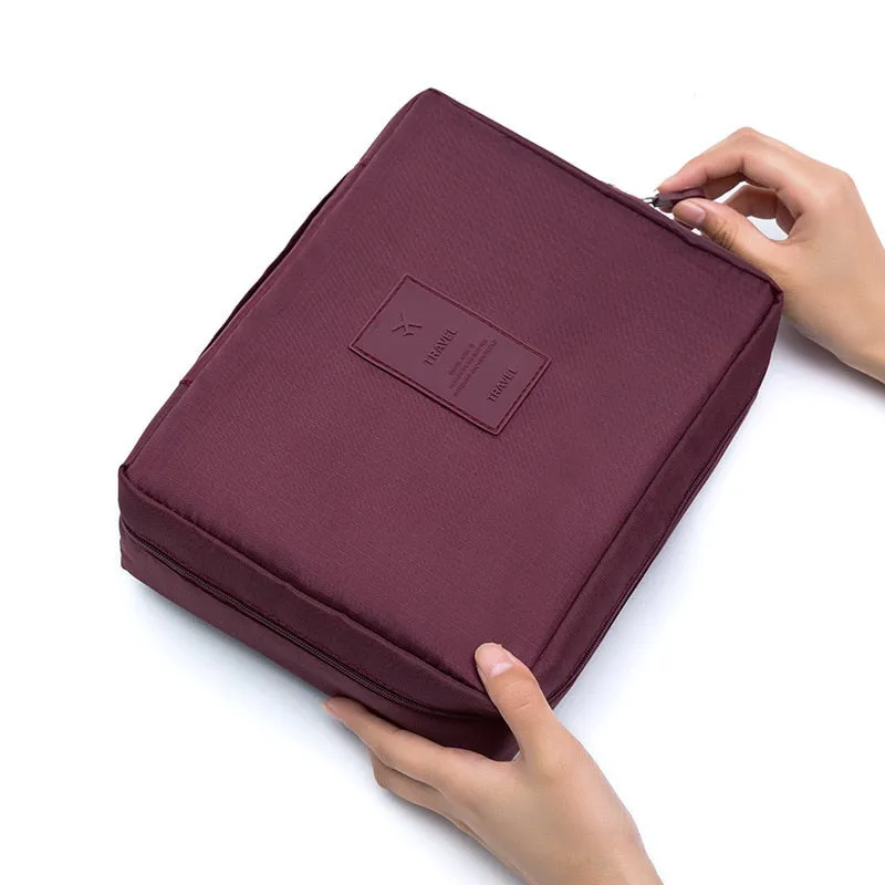 Multifunction Man Women Makeup bag nylon Cosmetic bag beauty Case Make Up Organizer Toiletry bag kits Storage Travel Wash pouch