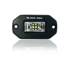 New - 2 Inch Black Marine Flush Mount Spreader Light - Black Oak LED Pro Series 3.0