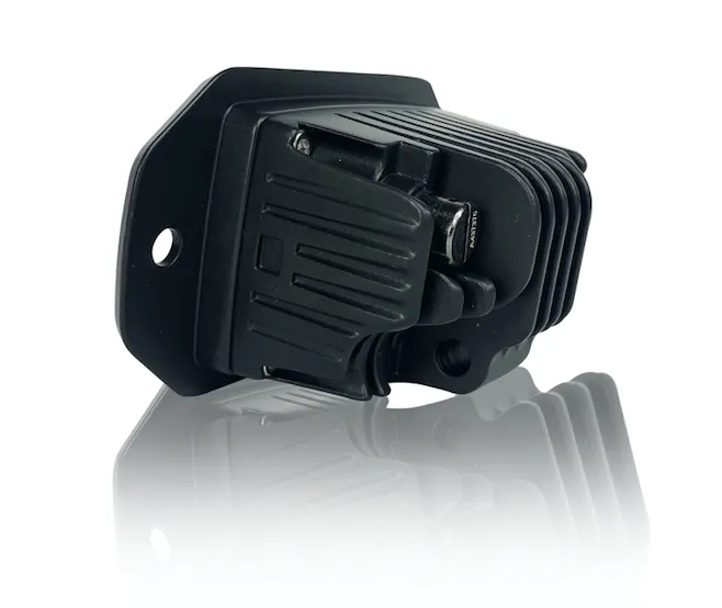 New - 2 Inch Black Marine Flush Mount Spreader Light - Black Oak LED Pro Series 3.0