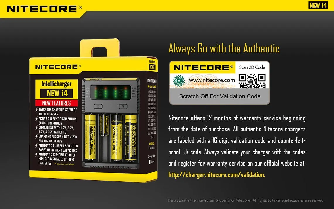Nitecore NEW i4 Intellicharger - 2016 Version