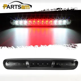 Partsam High Mount Stop Light Led Third 3rd Brake Light Replacement for Silverado and Sierra 1500 2500 HD 3500 HD 2007 to 2013 Rear Cab Roof Brake Tail Light Cargo Lamp Smoke Lens Black Housing