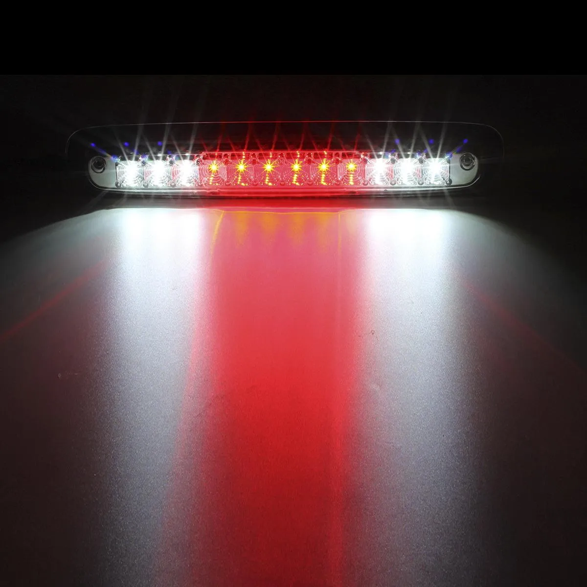 Partsam High Mount Stop Light Led Third 3rd Brake Light Replacement for Silverado and Sierra 1500 2500 HD 3500 HD 2007 to 2013 Rear Cab Roof Brake Tail Light Cargo Lamp Smoke Lens Black Housing