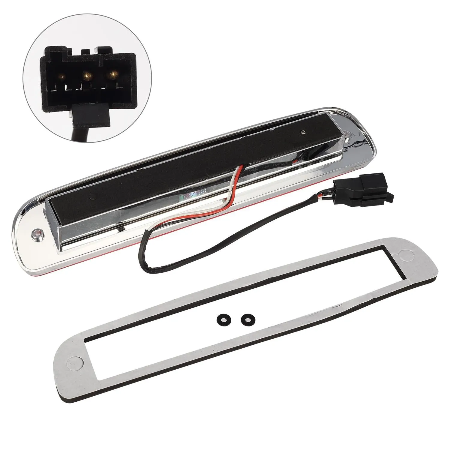 Partsam High Mount Stop Light Third 3rd Brake Light Replacement for F250 F350 F450 F550 Super Duty 1999 to 2016 / Ranger/B series LED Rear Cab Roof Center Mount Brake Stop Tail Cargo Light Lamp (Red)