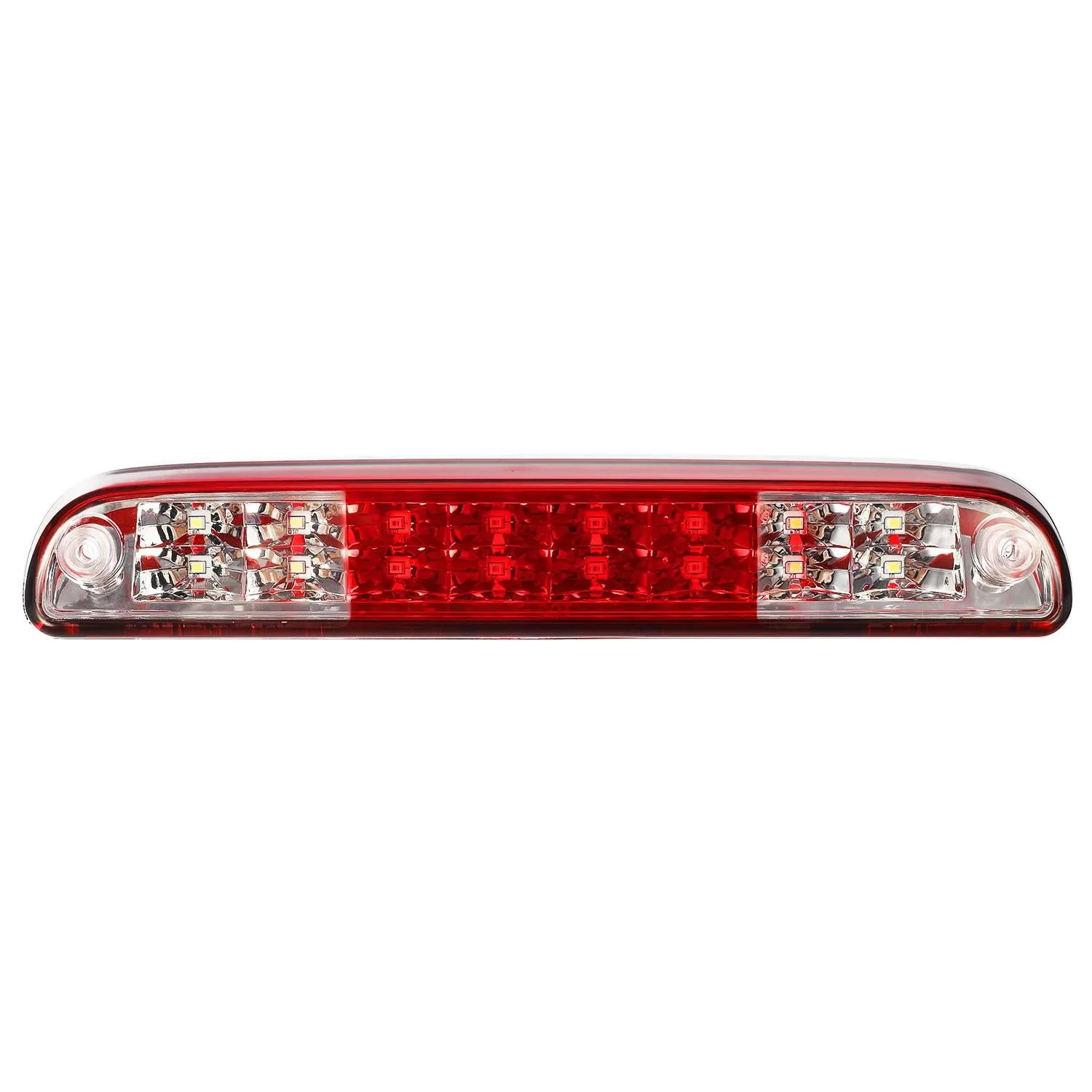 Partsam High Mount Stop Light Third 3rd Brake Light Replacement for F250 F350 F450 F550 Super Duty 1999 to 2016 / Ranger/B series LED Rear Cab Roof Center Mount Brake Stop Tail Cargo Light Lamp (Red)