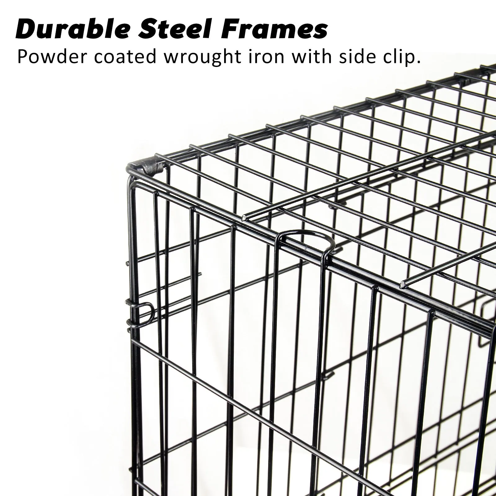 Paw Mate Wire Dog Cage Foldable Crate Kennel 42in with Tray   Cushion Mat Combo