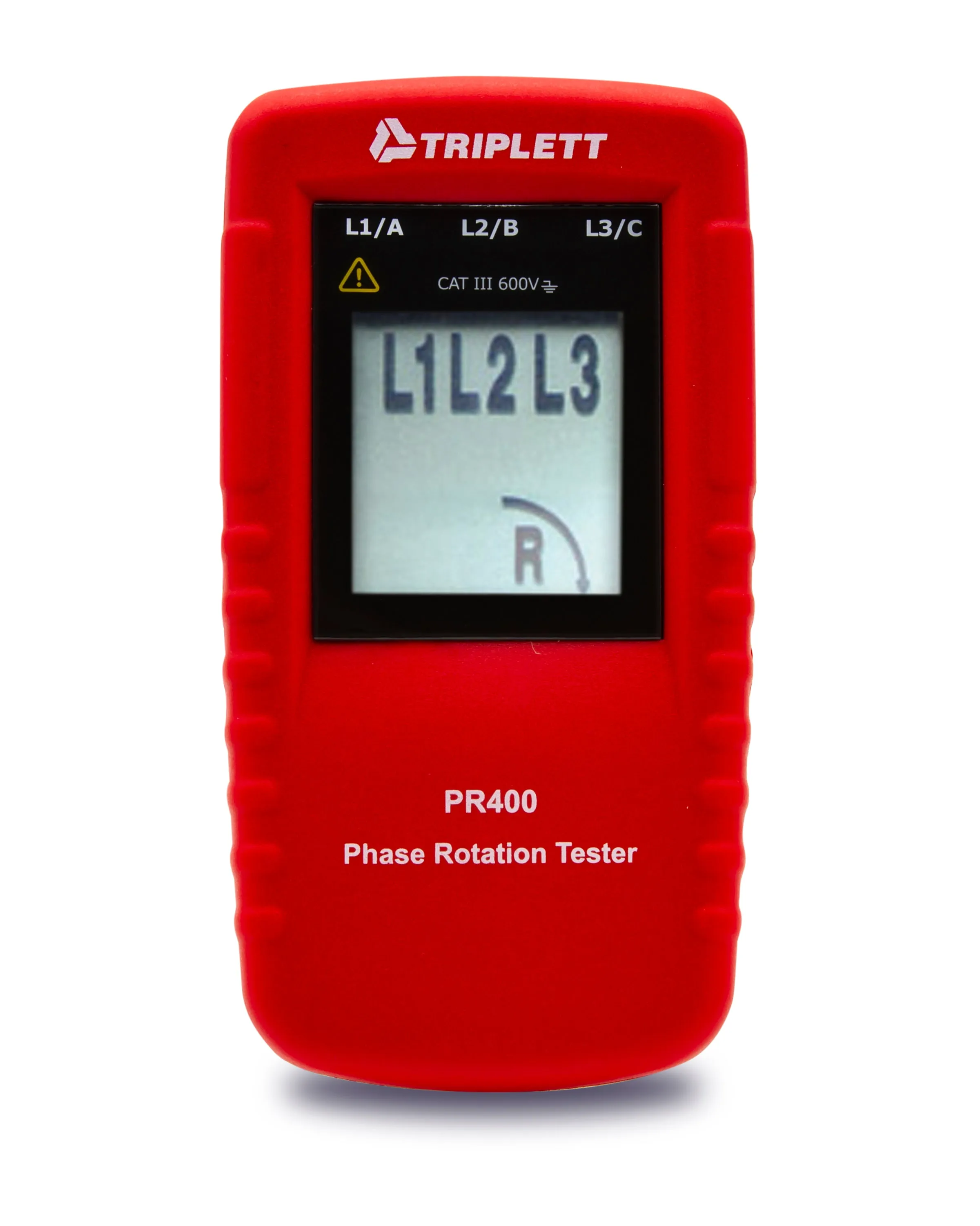 Phase Rotation Tester:  Determines Correct Phase Wiring Sequence for 3-Phase System Installations CATIII 600V - (PR400)