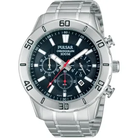 Pulsar Sports Chronograph Stainless Steel Men's Watch -  PT3363X