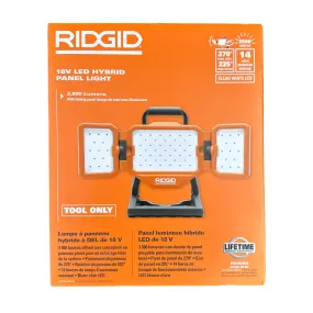 RIDGID 18V Cordless Hybrid LED Panel Light (Tool Only)