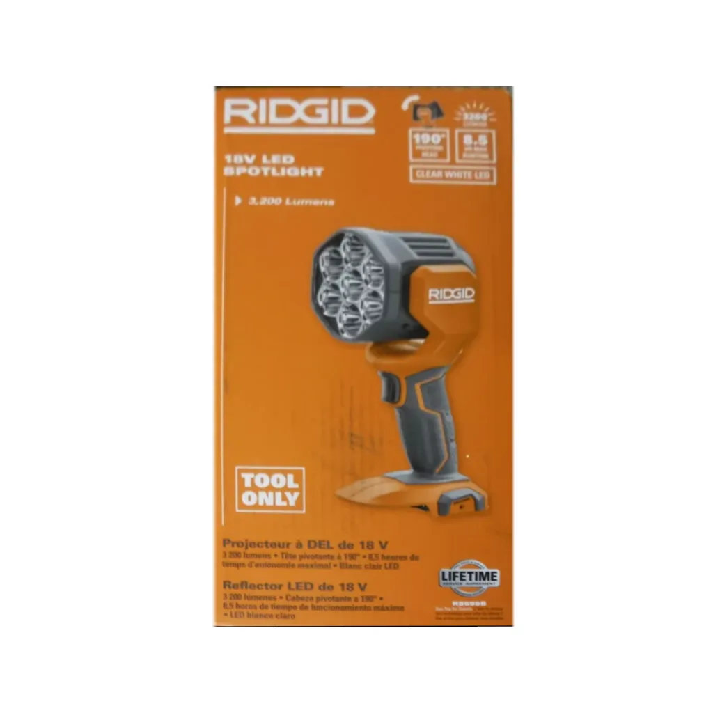 RIDGID 18V Cordless LED Spotlight (Tool Only)