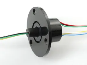 Slip Ring with Flange - 22mm diameter, 6 wires, max 240V @ 2A