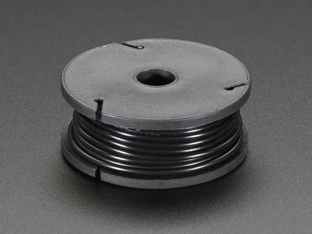 Solid-Core Wire Spool - 25ft - 22AWG - Black