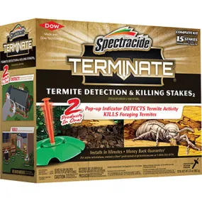 Spectracide HG-96115 15 Count 7" Terminate Termite Killing & Detection Stakes - Quantity of 1