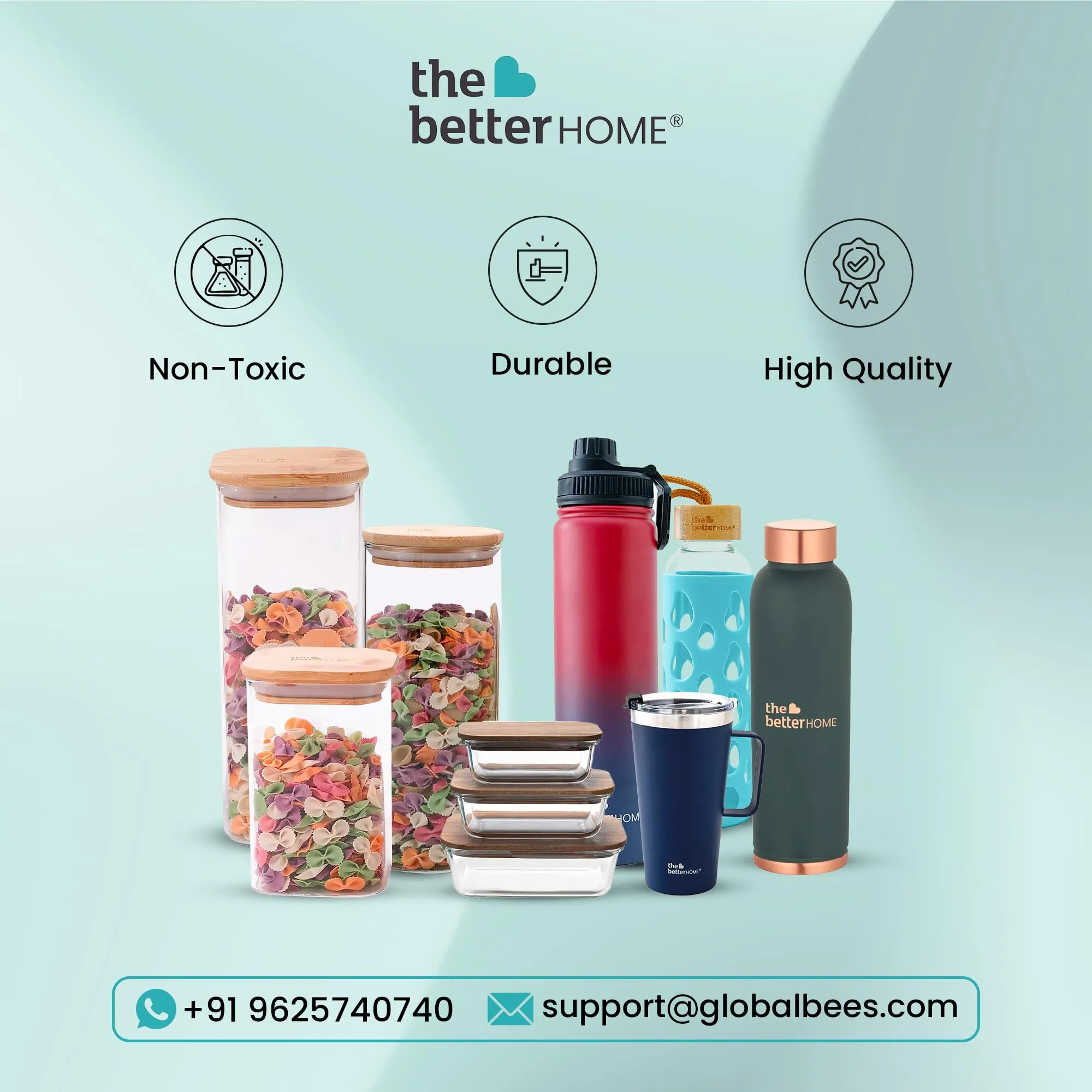 The Better Home Terra Series Ceramic Airtight Big Container For Kitchen Storage (1Pc-850ml)| Storage Box For Kitchen |Dabba Set For Kitchen | Pantry Organizers & Storage |Gift For Housewarming (Green)