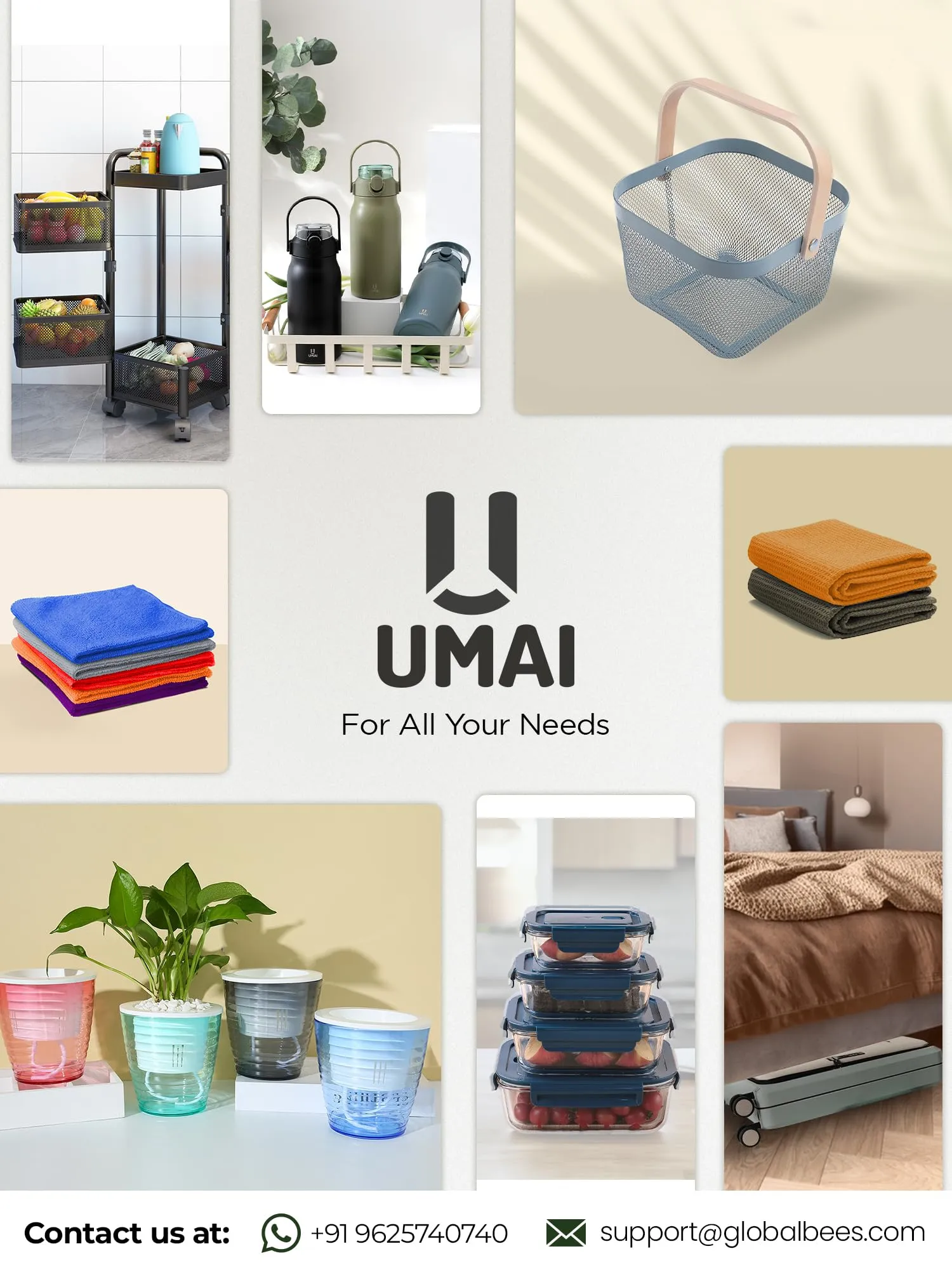UMAI 800ml Ceramic Jar for Kitchen Storage | Air Tight Container Set with Bamboo Lid | Kitchen Container for Snacks, Tea, Sugar | Multipurpose Organizer | White (Pack of 2)