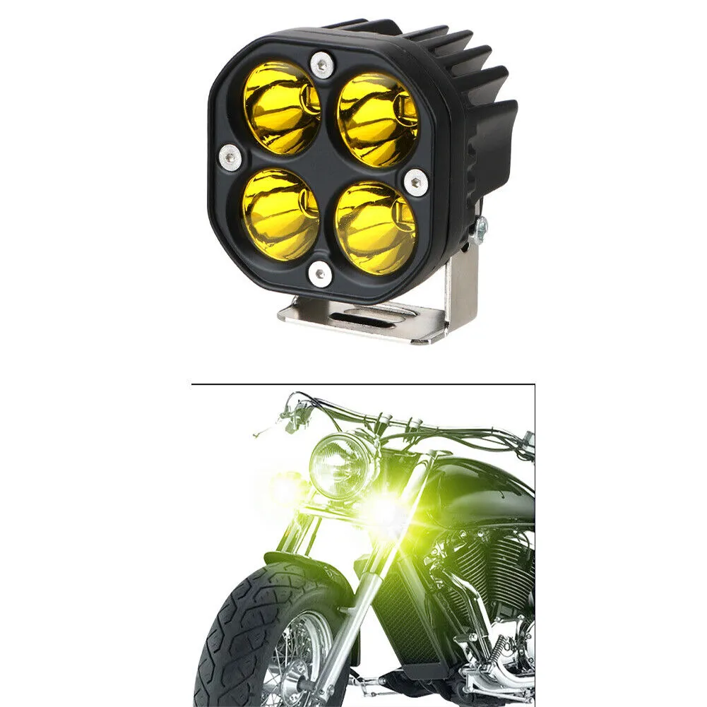 US 1-2 Pcs 3'' 80W Amber Driving Fog Lights LED Cube Pod Offroad Work Auxiliary
