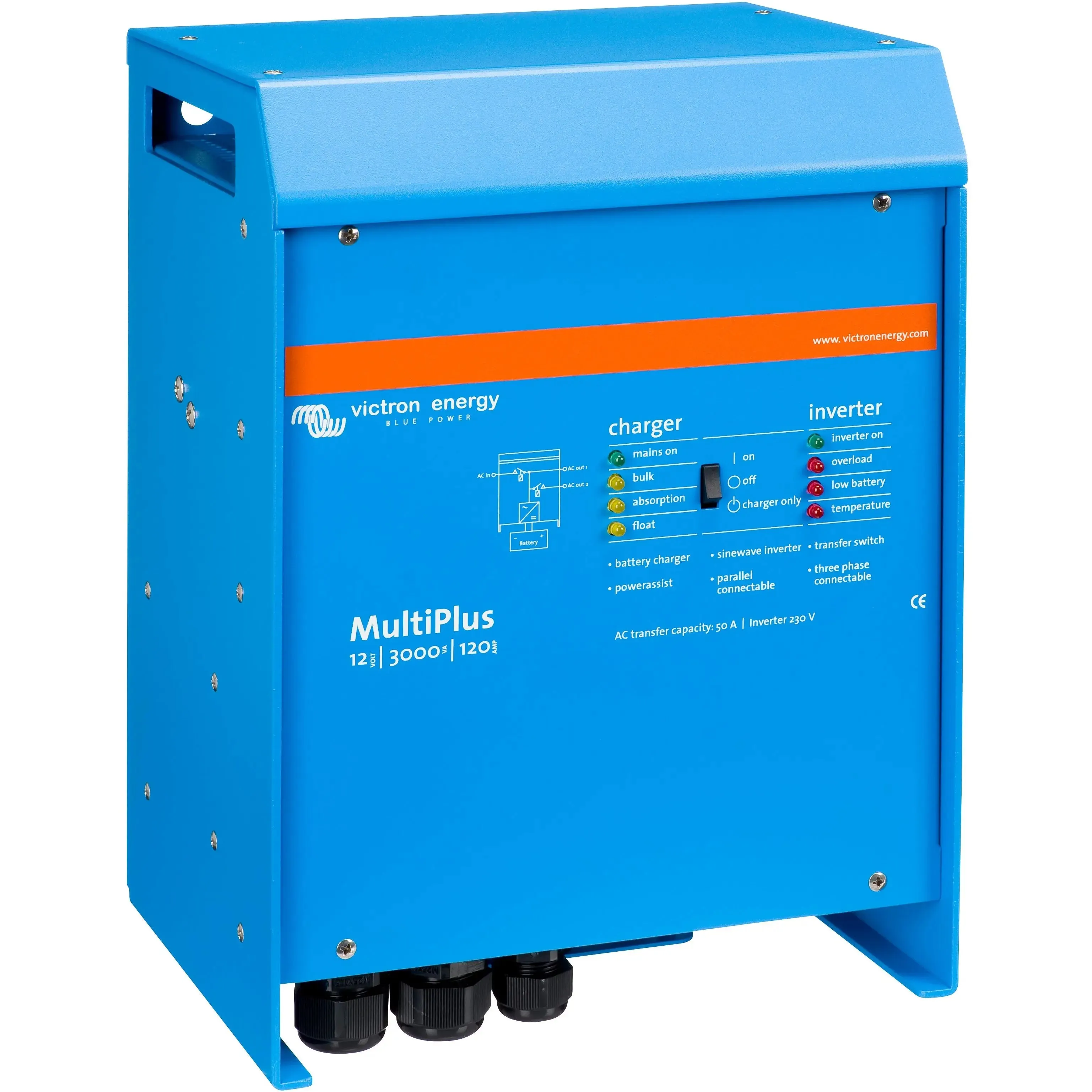 Victron MultiPlus 3000VA/120A-16/230V VE.Bus Inverter/Charger [EU Model]