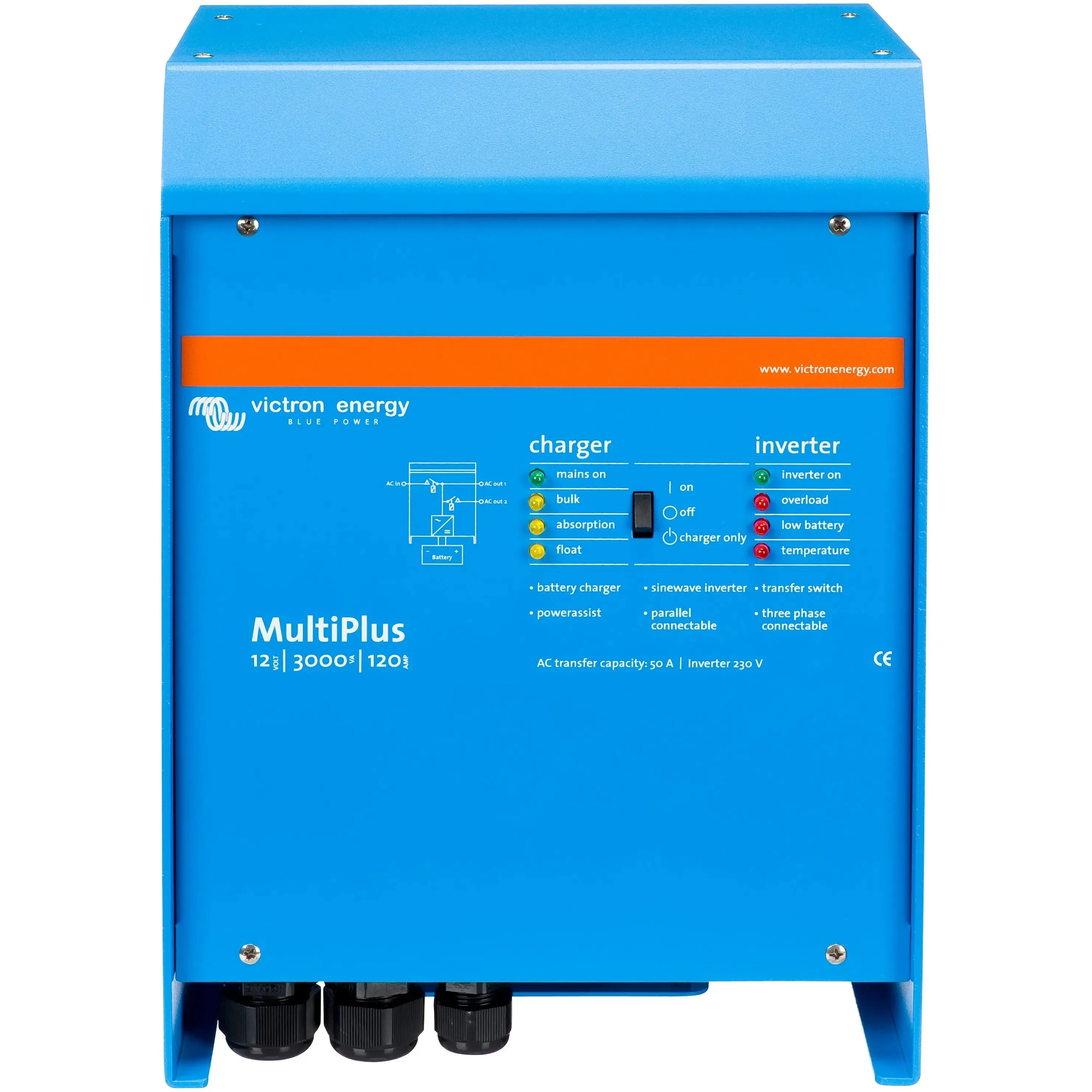 Victron MultiPlus 3000VA/120A-16/230V VE.Bus Inverter/Charger [EU Model]